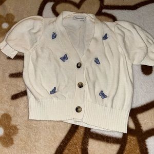 Cropped butterfly cardigan for spring